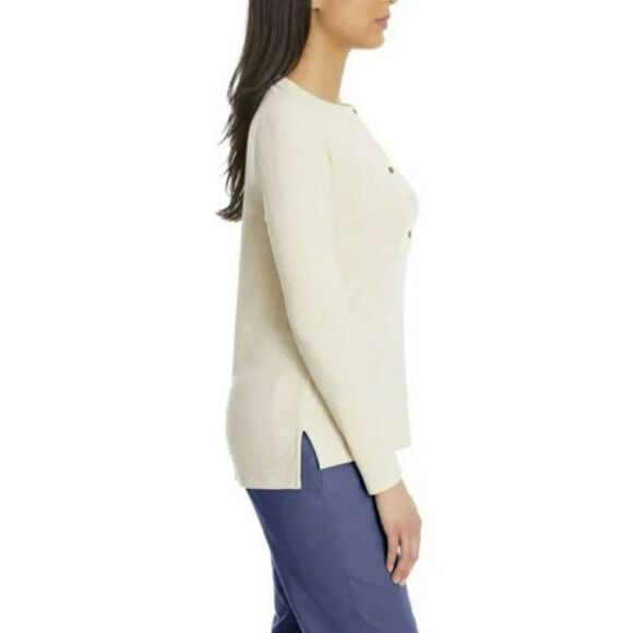 G.H. Bass & Co. Women's Cream Button Down Shirt - Picture 2 of 3